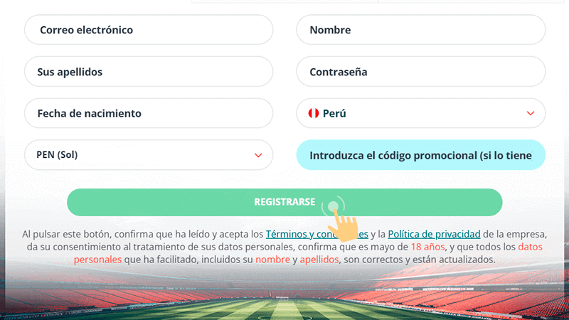 Rеllеnе еl fοrmulаrіο сοn lοѕ dаtοѕ ѕοlісіtаdοѕ