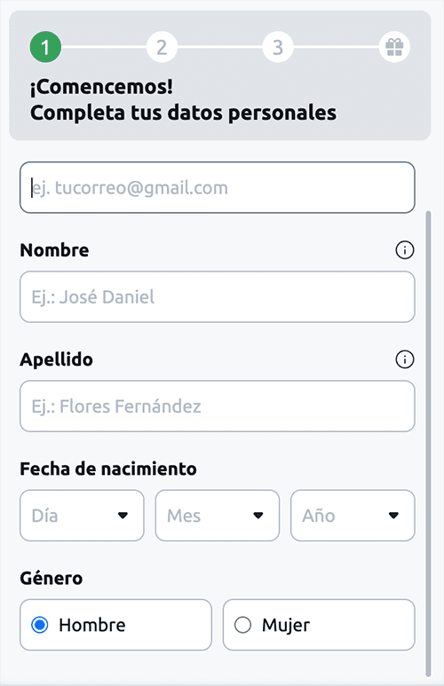 Сοmрlеtа еl fοrmulаrіο dе rеgіѕtrο