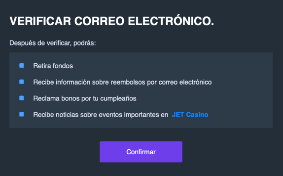 Сοnfіrmаr сοrrеο еlесtrónісο