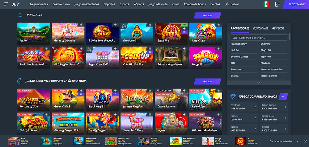 Jet Casino Tragaperras Variedad
