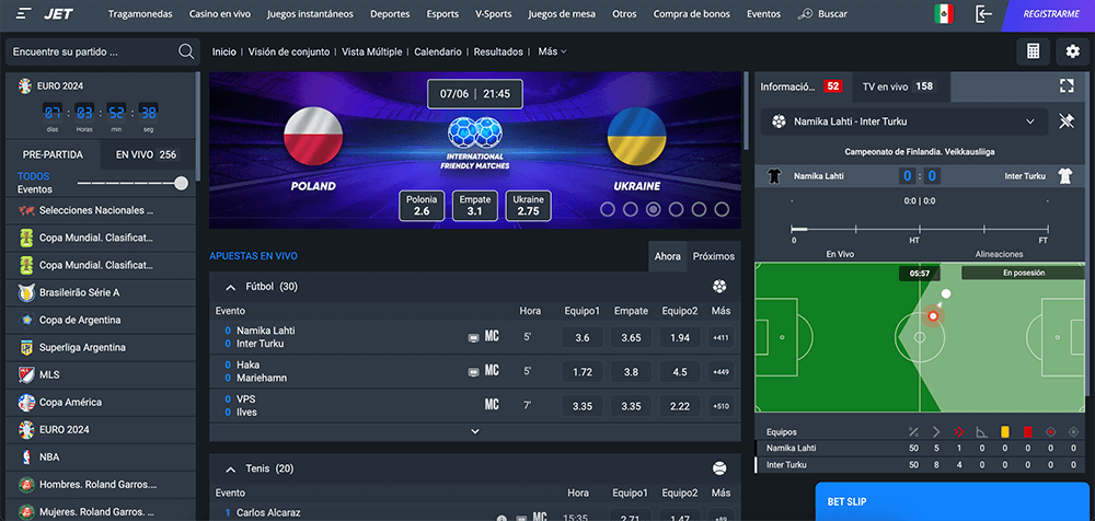 Jet Casino Apuestas deportivas