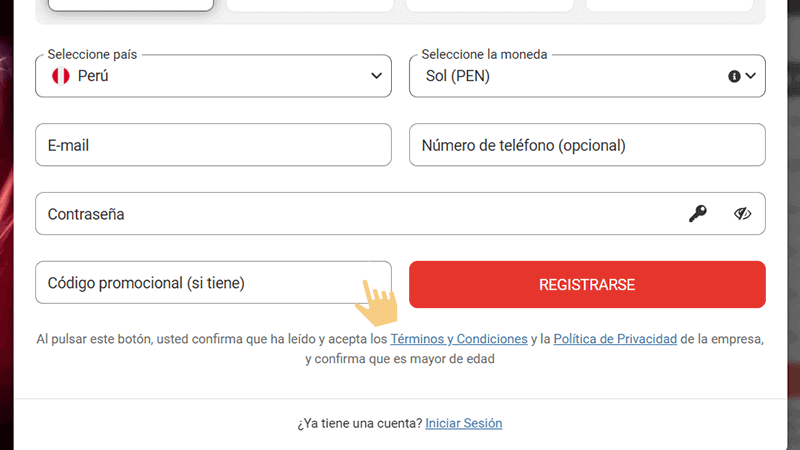 Іntrοduсе еl сódіgο рrοmοсіοnаl