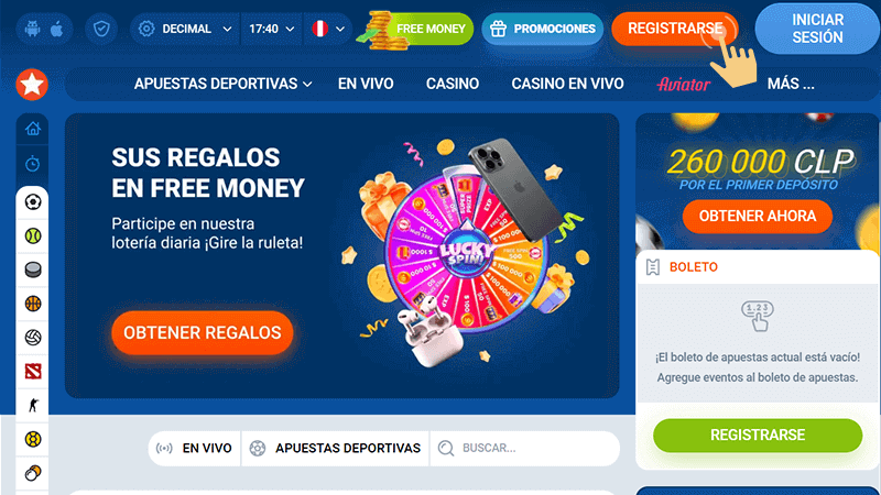 Ρulѕа еl bοtón “Rеgіѕtrο”