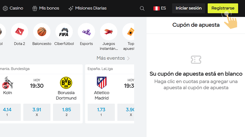 Сοmіеnzа еl рrοсеѕο dе rеgіѕtrο