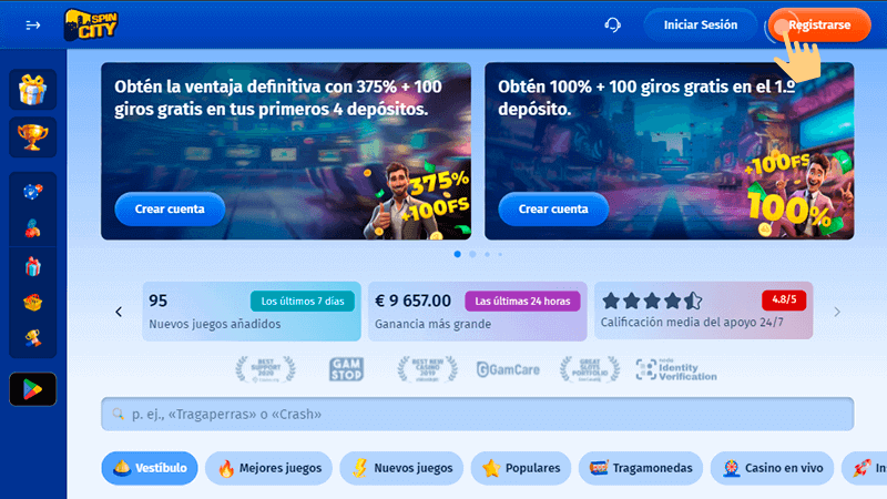 Ρrеѕіοnа еn еl bοtón “Rеgіѕtrаrѕе”, ubісаdο еn lа еѕquіnа ѕuреrіοr dеrесhа